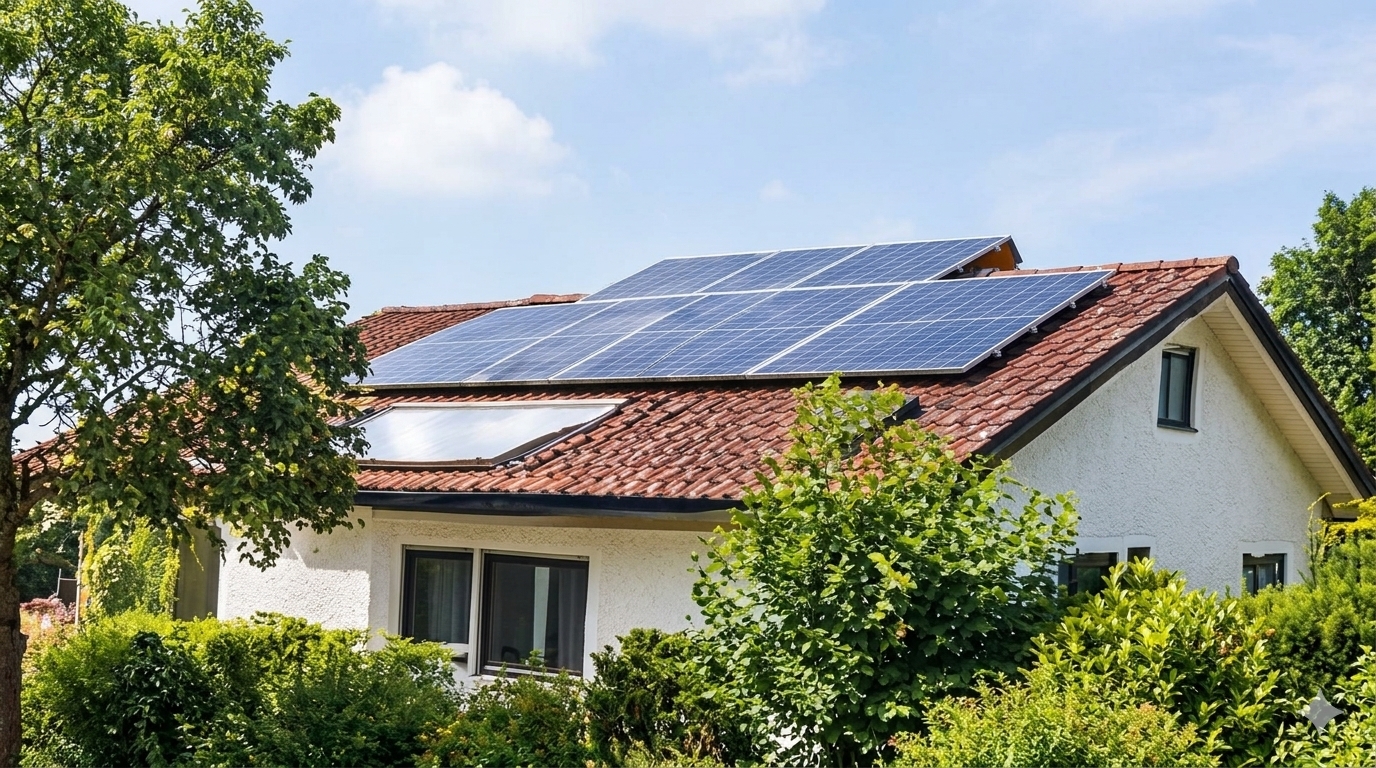 Rooftop solar home