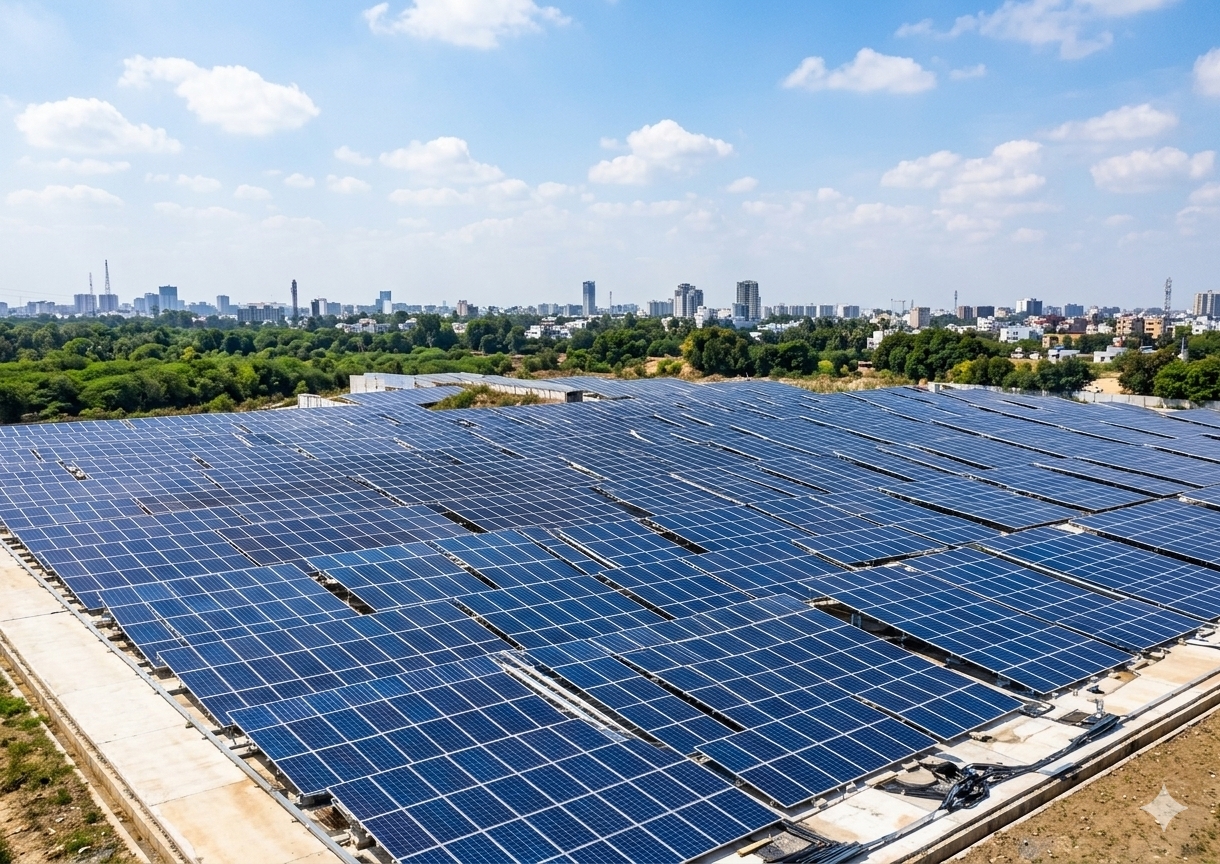 Large rooftop solar installation